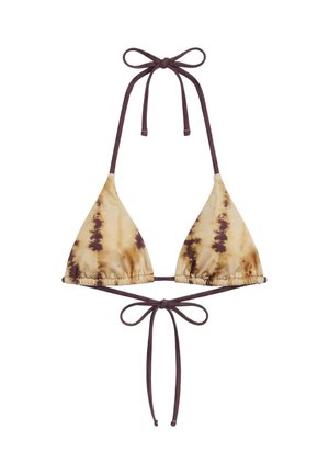 PULL&BEAR, TRIANGLE TIE-DYE - BIKINI TOP - Vrchný diel bikín - yellow