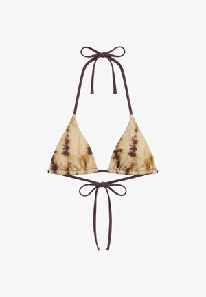 PULL&BEAR, TRIANGLE TIE-DYE - BIKINI TOP - Vrchný diel bikín - yellow