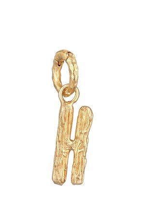 LETTER H STRUCTURED CHARM - Pendant - gold-coloured