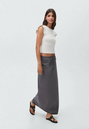 MIKA - Maxi skirt - charcoal