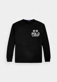 Classic Fit Slub Jersey Graphic T-Shirt - Μπλούζα με μακριά μανίκια - black