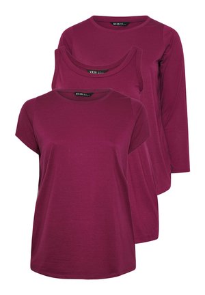 SET - T-shirts basic - dark pink