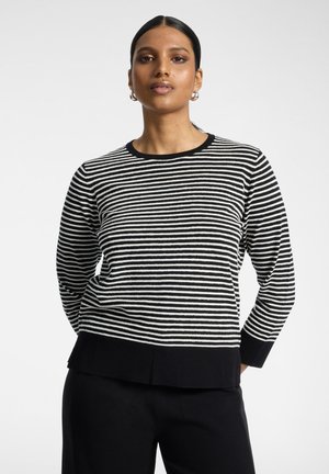 Elena Mirò, MAGLIA A RIGHE - Pullover - nero