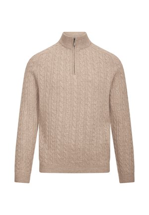 HALF-ZIP EDWARD - Strikkegenser - light sand