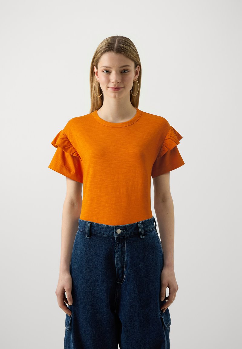 Selected Femme SLFRYLIE FLORENCE TEE  - Marškinėliai su spaudiniu - autumn maple