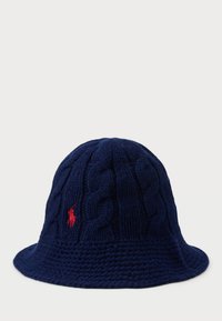 CABLE KNIT WOOL BLEND BUCKET HAT - Pălărie - navy