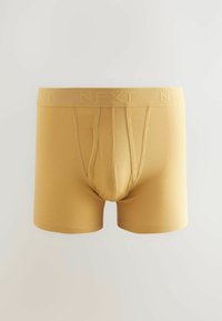 Geel boxershorts met een geweven logo tailleband, met een aansluitende pasvorm en een gladde textuur. Geen opvallende patronen of aanvullende details.