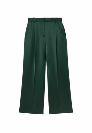 Reiss, PETITE FIT - ZADIE SATIN WIDE-LEG PLEATED TROUSERS - Bukser - teal green