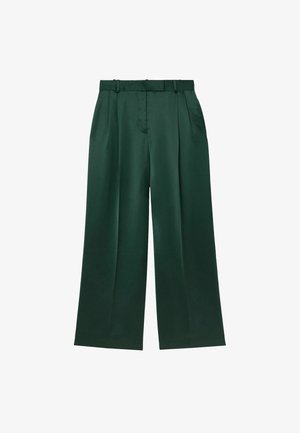 Reiss, PETITE FIT - ZADIE SATIN WIDE-LEG PLEATED TROUSERS - Pantalon classique - teal green
