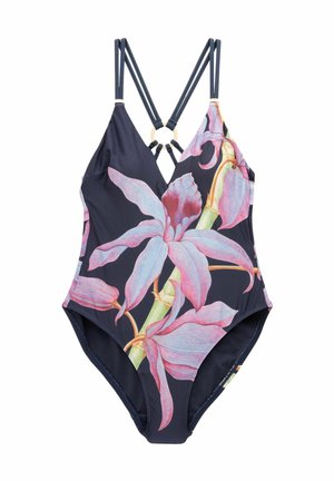PLUNGE TUMMY CONTROL - Uimapuku - kew collection purple floral