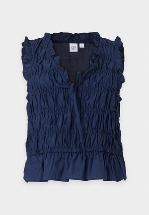 GAP, SMOCKED TIE - Débardeur - military blue