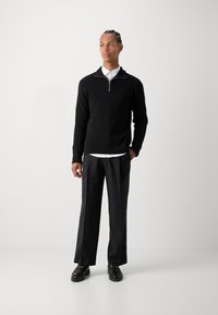 Lindbergh HALF ZIP  - Strikkegenser - black