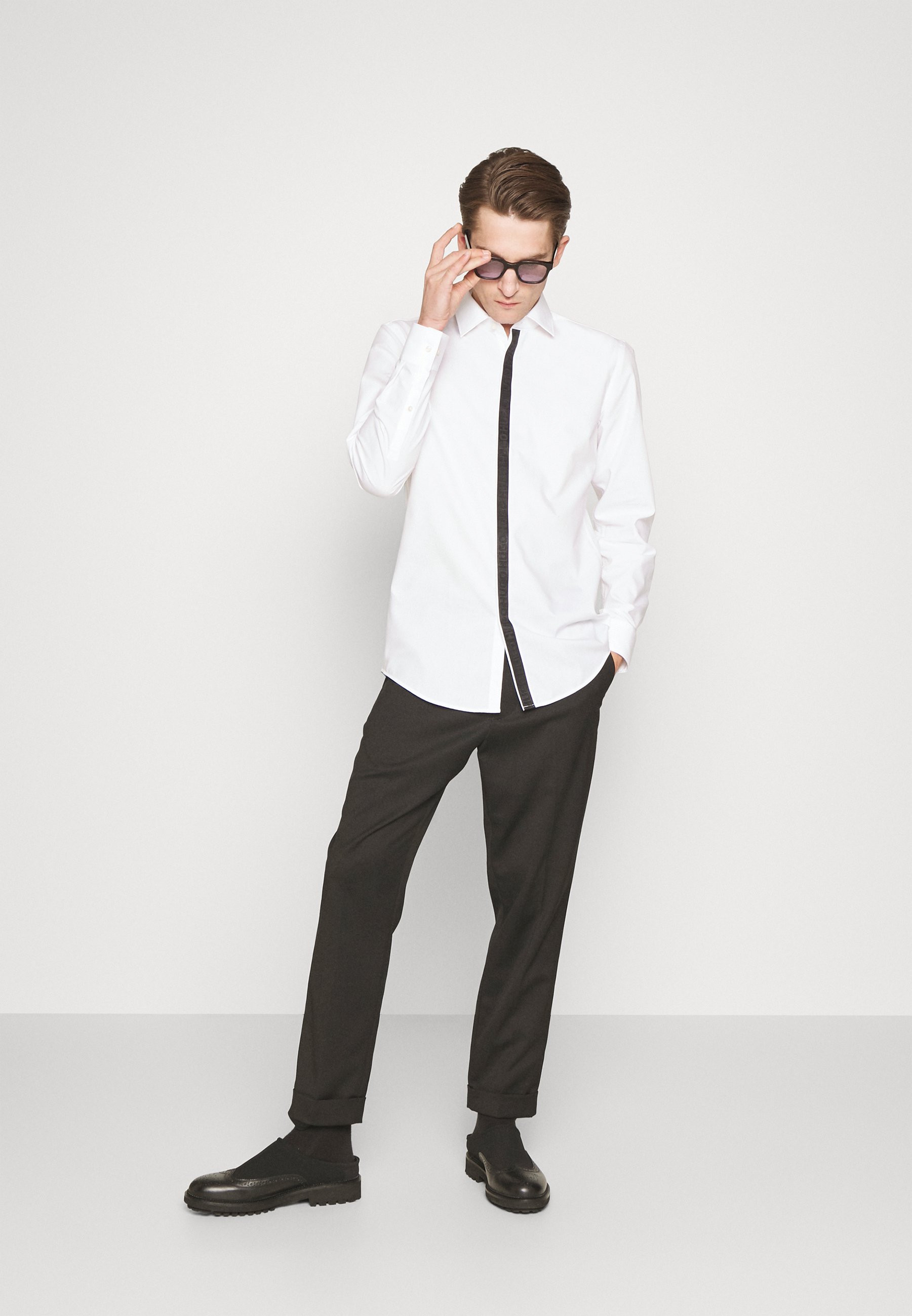 HUGO KEIDI SLIM FIT - Shirt - open white/white - Zalando.co.uk