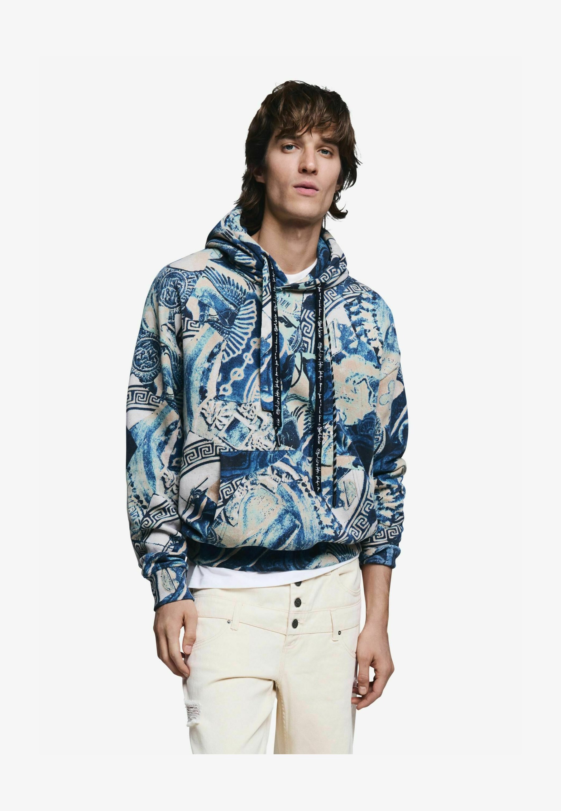 Desigual Sweatshirt Uomo Regular Fit – Multicolore Con Collo Rotondo E Tasche