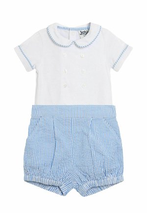 JoJo Maman Bébé REGULAR FIT - 2-PIECE STRIPE SET - Bodi - blue