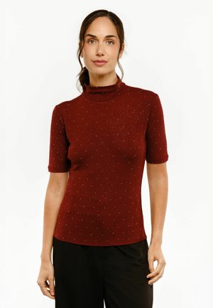 Liberté Essentiel, TAMMI-SS-BLOUSE - T-Shirt basic - bordeaux