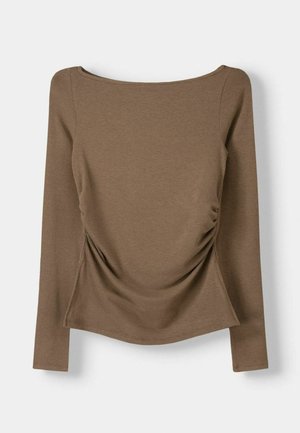 Bershka Long sleeved top - sand