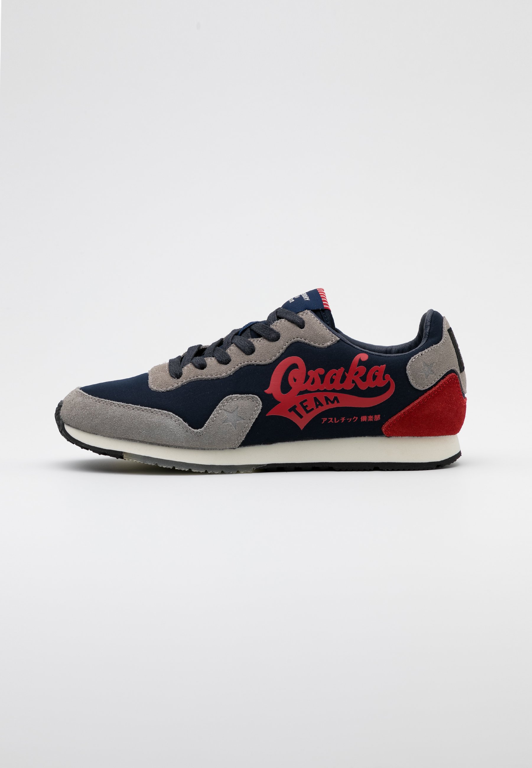 Superdry RETRO OSAKA RUNNER - Zapatillas - grey/navy/azul marino -  Zalando.es