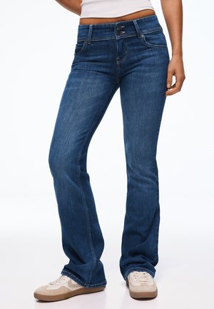 Bershka, BOOT-CUT JEANS - Džínsy bootcut - dark blue