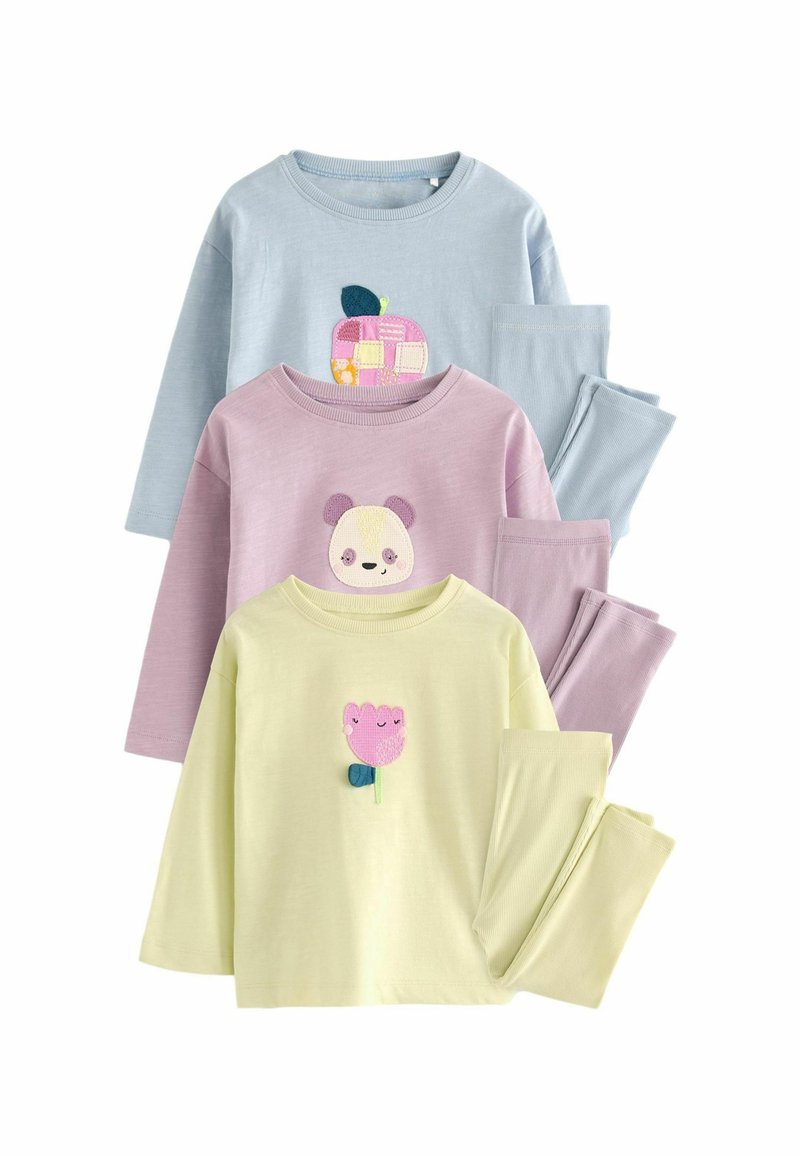 Next 3 PACK  REGULAR FIT - Nattplagg set - purple yellow blue character