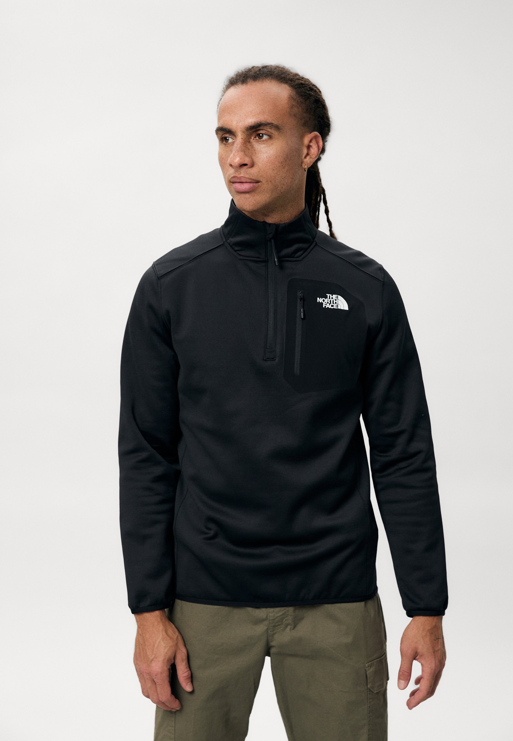 The North Face CREST ¼ ZIP - Sweatshirt - black/schwarz - Zalando