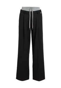 IKON DOUBLE WAISTBAND - Calças - black/grey melange