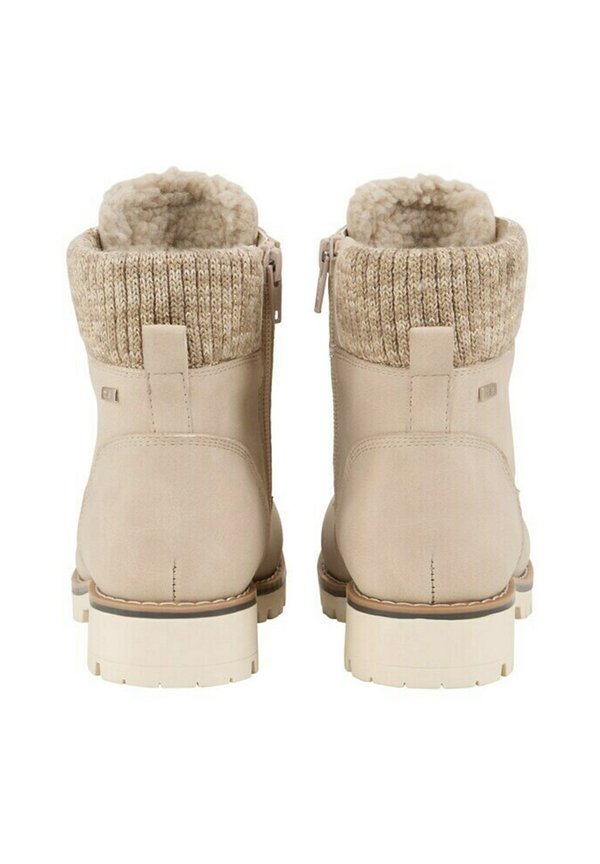 Schnürstiefelette – cream