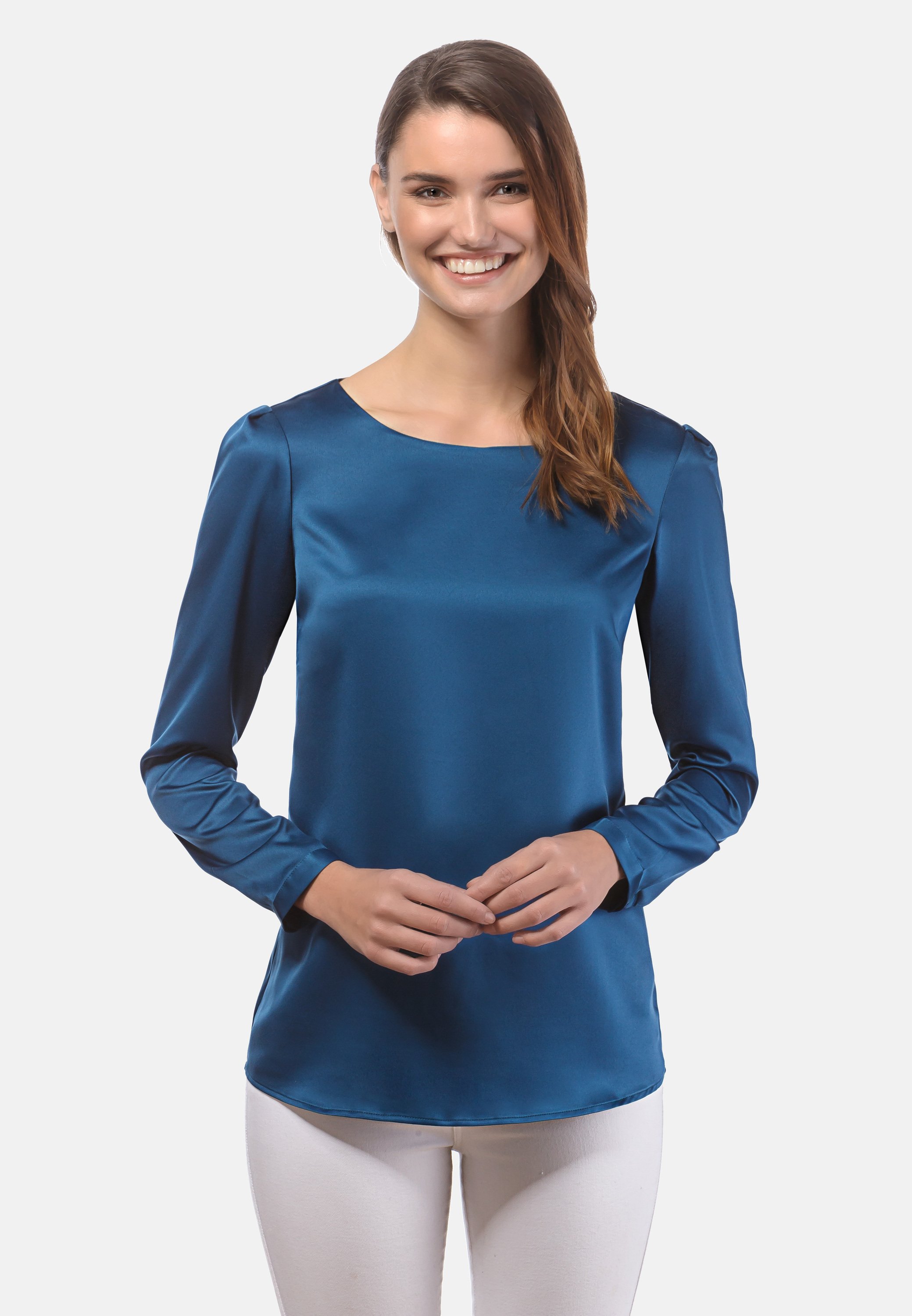 TRENDYOL Damen Bluse – Langärmlig, Tailliert, Plus Size, Aus 100% Polyester, Lässiger Look