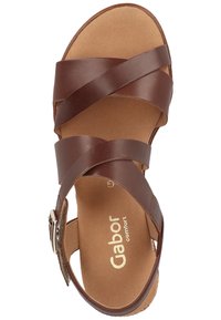 Gabor Sandaletter med kilklack - brown