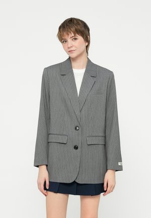 GEMMA STRIPE SINGLE BREASTED - Blejzer - dark grey
