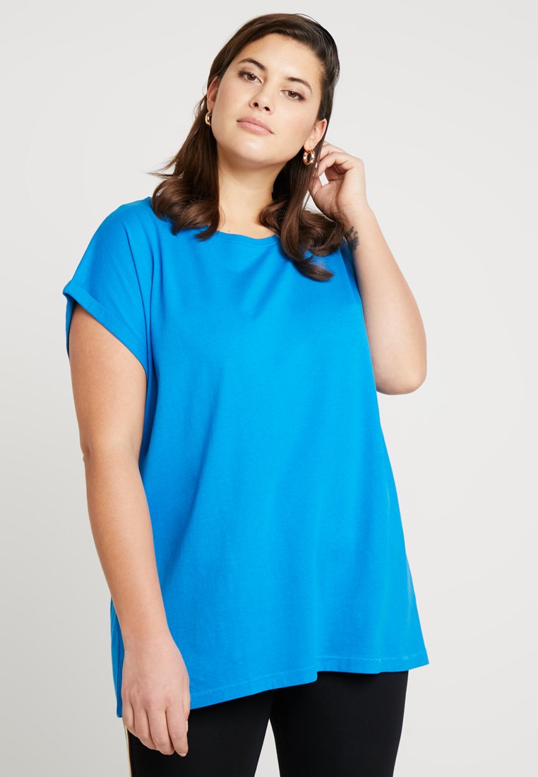 Urban Classics - LADIES EXTENDED SHOULDER TEE - Jednoduché tričko - hawaiianblue, Zvětšit