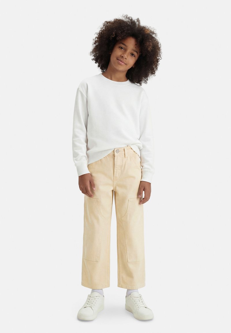 Jack & Jones Junior JPSTALEX PAINTER PANT - Τζιν χαλαρής εφαρμογής - antique white
