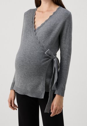 Pullover - mottled dark grey