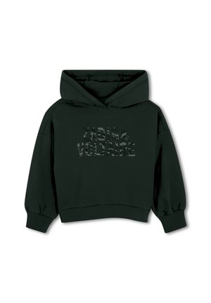 Sweat à capuche noir à manches longues avec le texte ""ZADIG & VOLTAIRE"" en petits points brillants sur le devant.