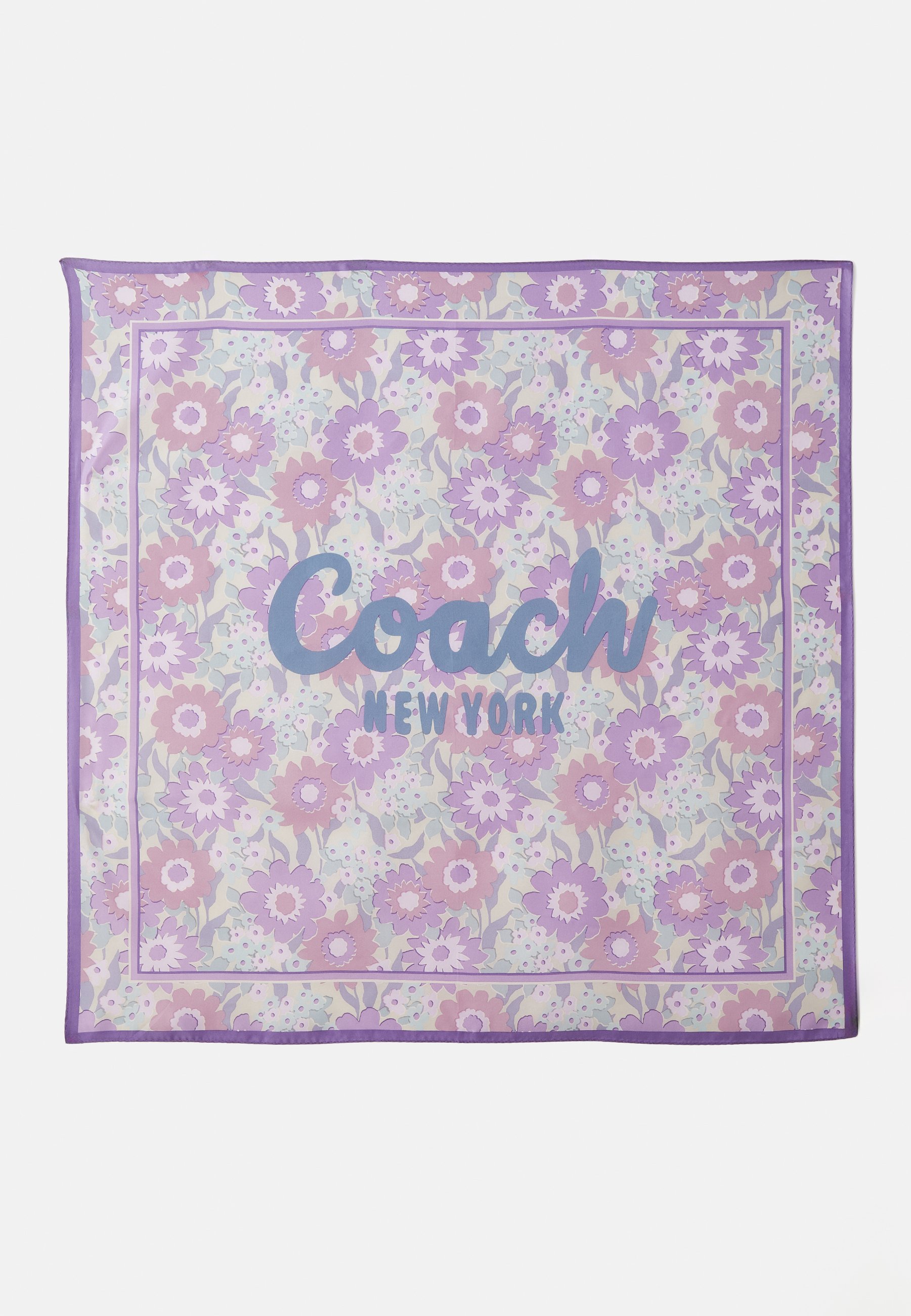 COACH SCRIPT LAUREL FLORAL PRINTED SQUARE Foulard purple multi