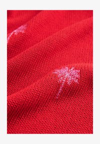 Izbrano, red pink embroidered palm tree