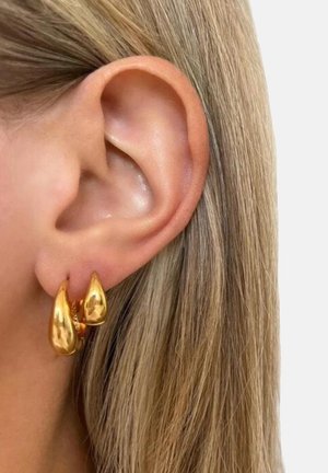 ByNouck, FINE PLUMP HOOP  - Earrings - gold coloured