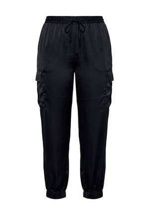 MIAMODA, CARGOHOSE, JOGGPANTS-FIT, CARGOTASCHEN, ELASTIKBUND - Cargo trousers - black