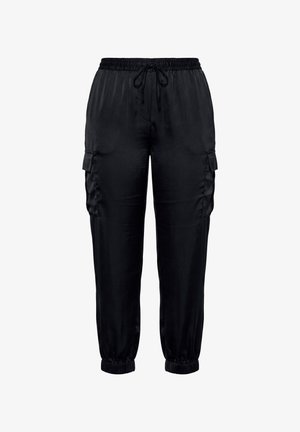 MIAMODA, CARGOHOSE, JOGGPANTS-FIT, CARGOTASCHEN, ELASTIKBUND - Cargobukser - black