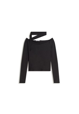 WITH SCARF DETAIL  - Bluză cu mânecă lungă - black