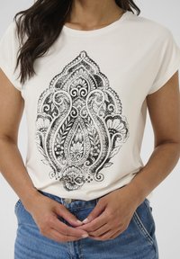 Bon'A Parte ZALLY - T-shirt imprimé - chalk