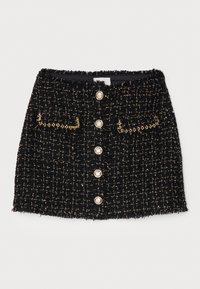 BESS SKIRT - Minisukně - black/gold