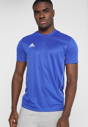 AEROREADY PRIMEGREEN JERSEY SHORT SLEEVE - T-shirt z nadrukiem - blue/white