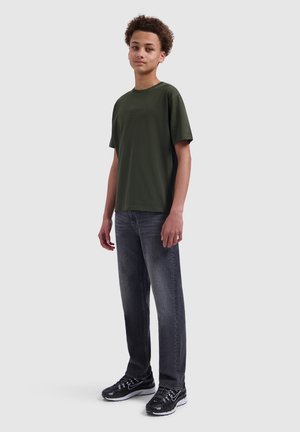 Ballin, LOOSE FIT CREWNECK SS T-SHIRTS - T-shirt print - olive