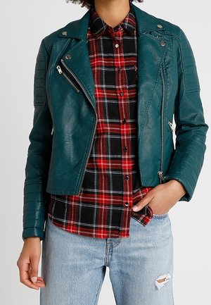 Miss Selfridge Kunstlederjacke - dark green