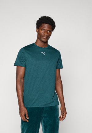 ESSENTIALS CAT TEE SMALL CAT - T-skjorte til trening - green terrain heather