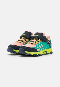 HI-TEC YOMP WP - Hikingschuh - coral/turquoise/light navy/lime