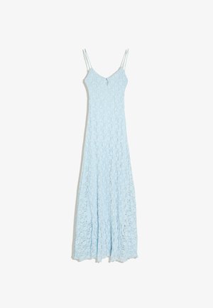 Bershka, PRINTED STRAPPY - MIDI DRESS - Robe longue - light blue