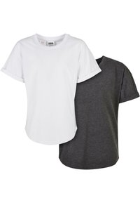 Urban Classics - 2PACK - T-Shirt basic - charcoalwhite Thumbnail-Bild 1