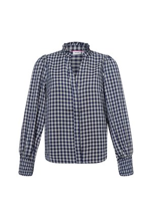 Nümph Button-down blouse - marine weiß